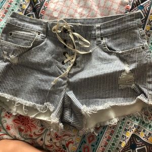 Billabong blue and white  Striped Shorts